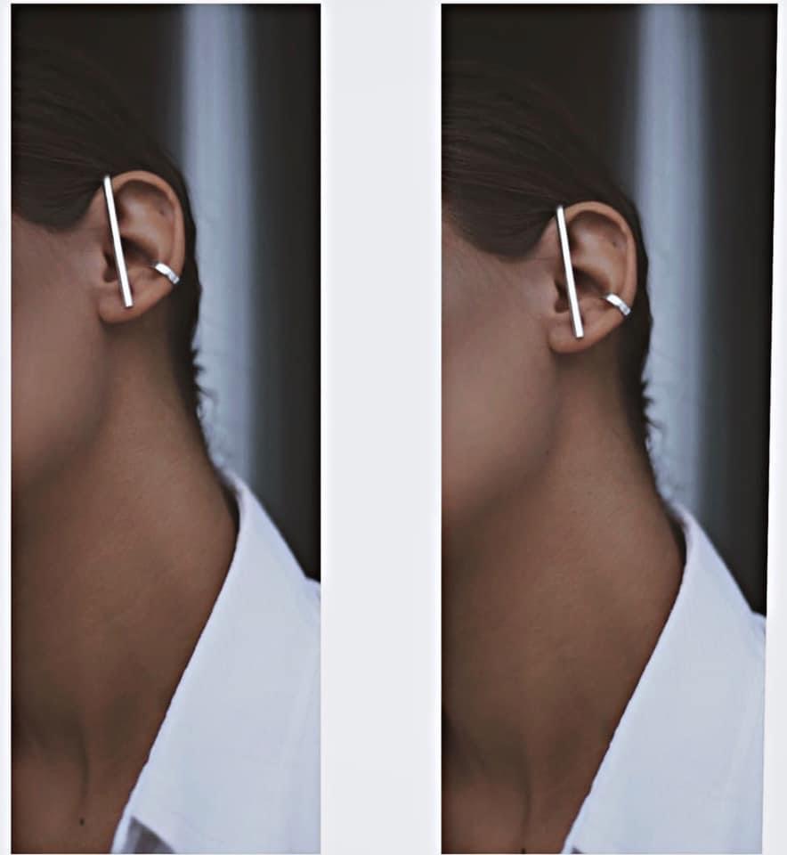 LINE ON THE EAR-RING