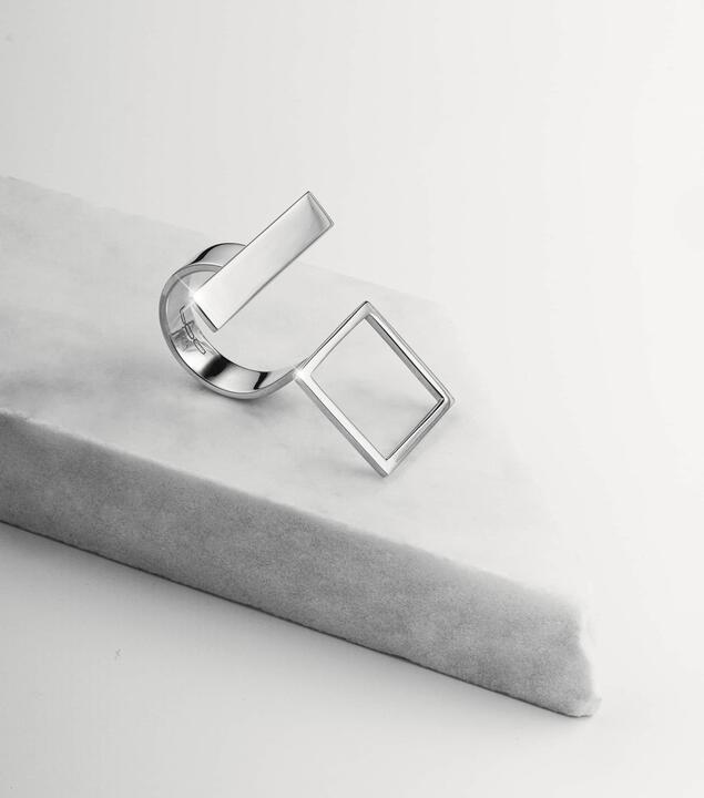 LINE AND SQUARE RING